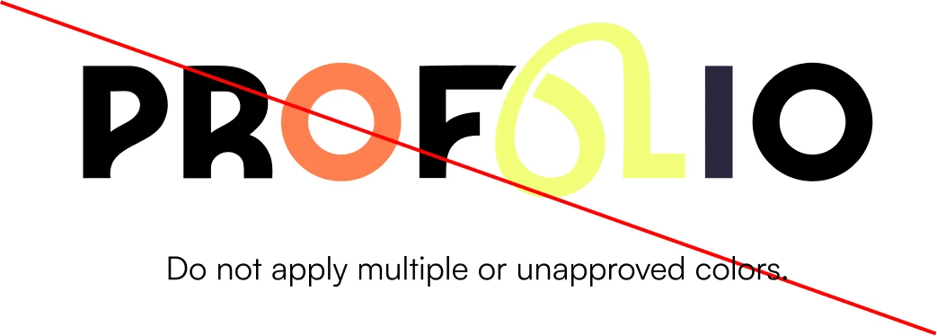 Do not apply unapproved colors