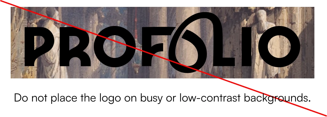 Do not use on low contrast background
