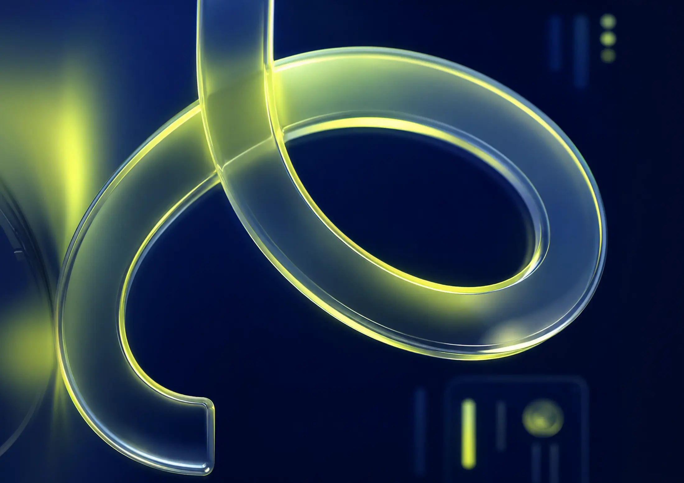 ProFolio 3D Glass Identity Glyph