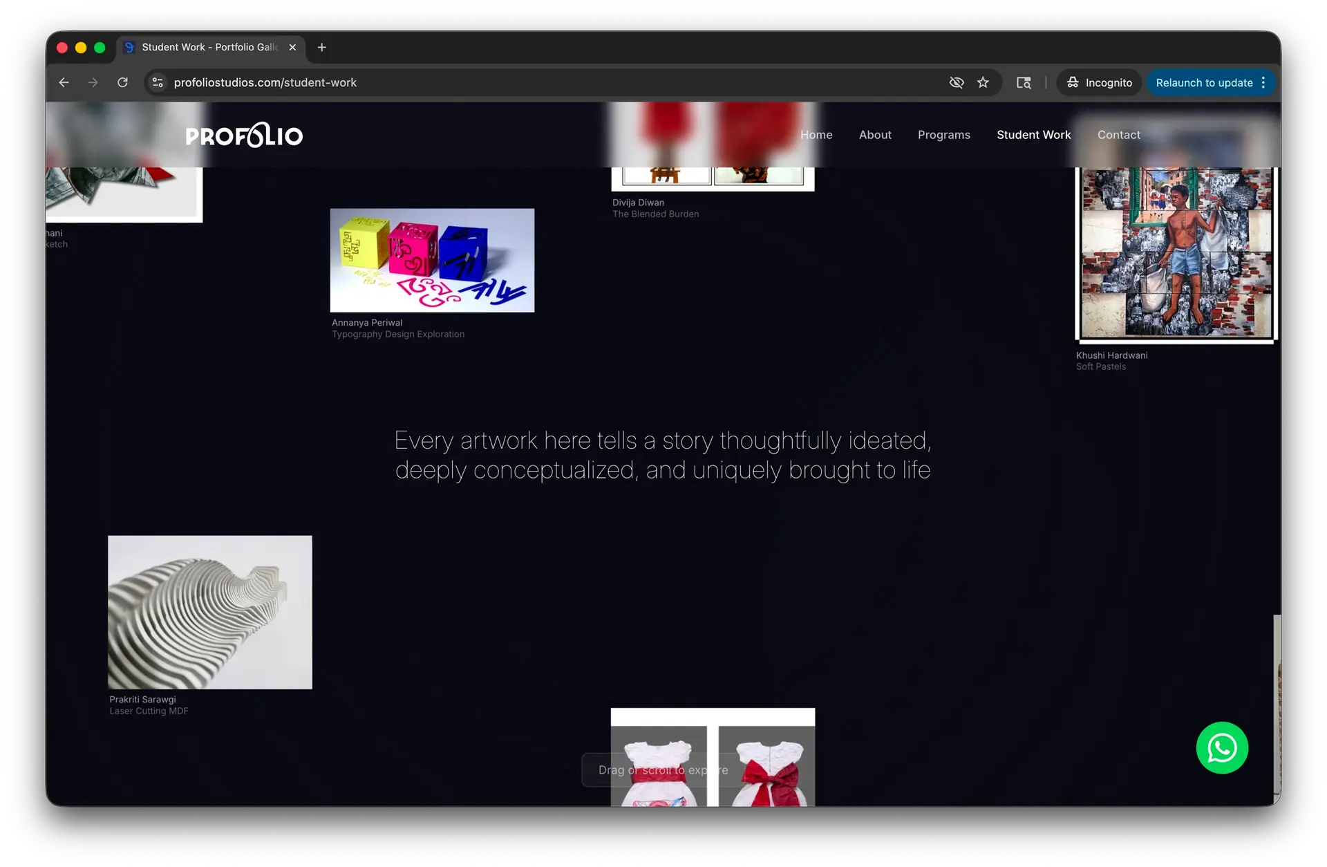 ProFolio Studios programs page